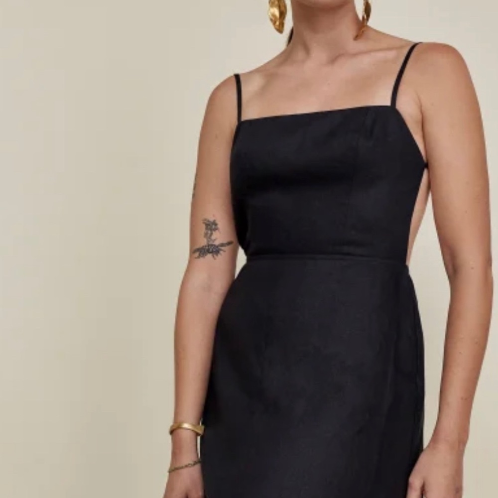 Reformation Nia dress, size 0, black